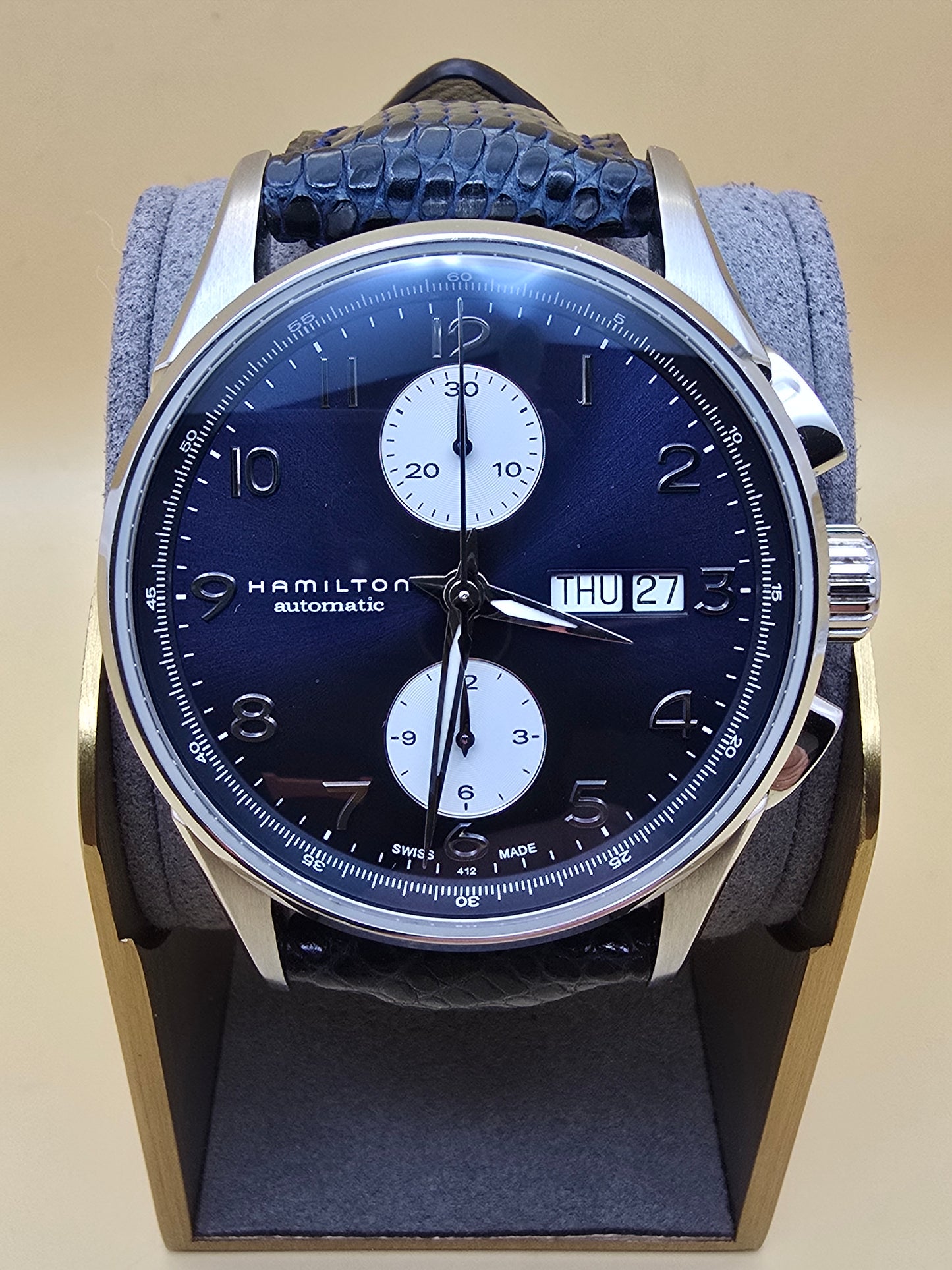 Hamilton Jazzmaster Maestro Auto Chrono Blue 41mm full set
