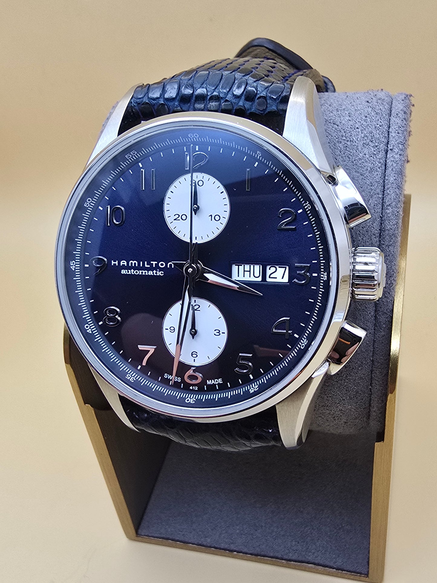 Hamilton Jazzmaster Maestro Auto Chrono Blue 41mm full set