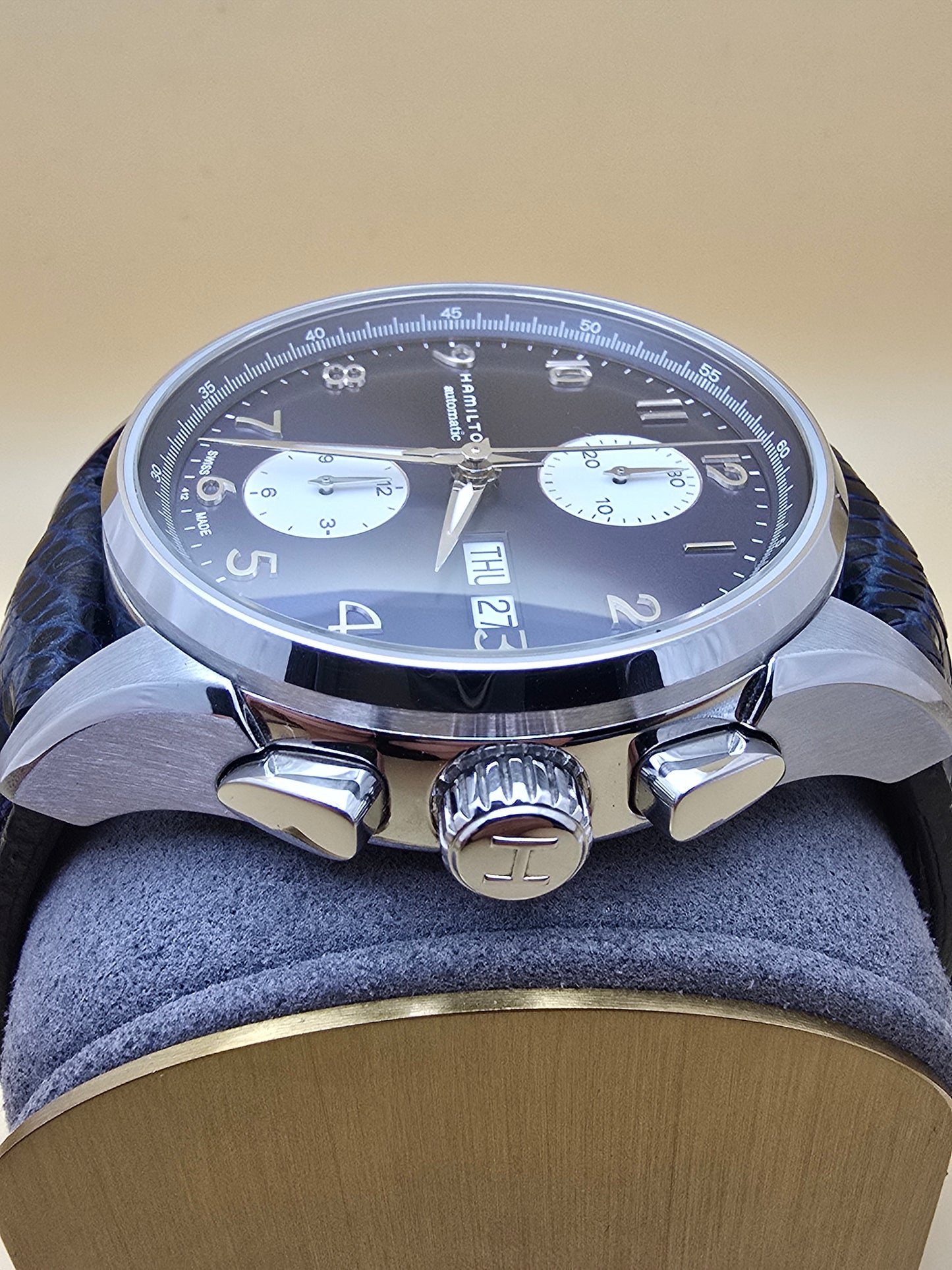 Hamilton Jazzmaster Maestro Auto Chrono Blue 41mm full set
