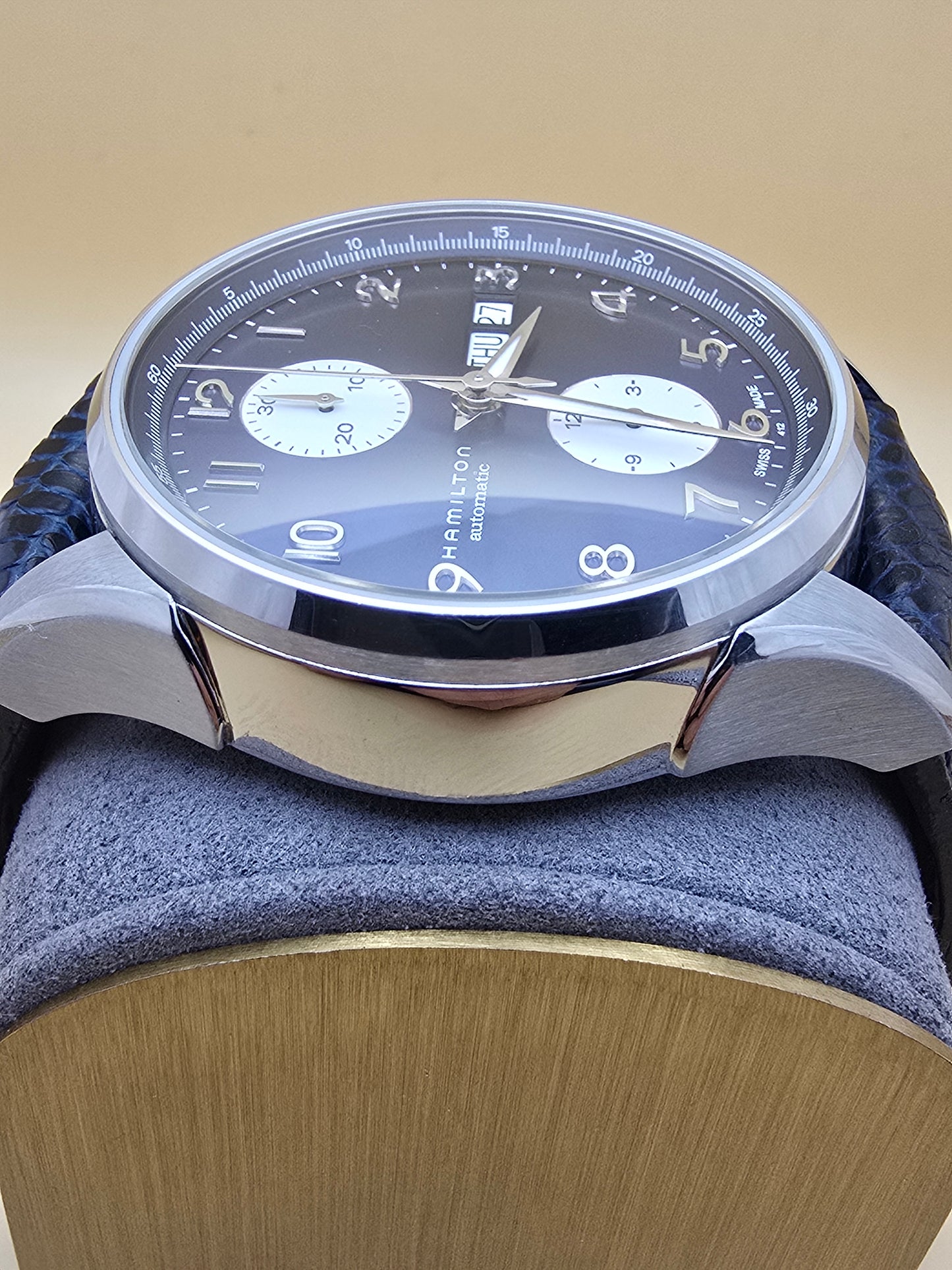Hamilton Jazzmaster Maestro Auto Chrono Blue 41mm full set