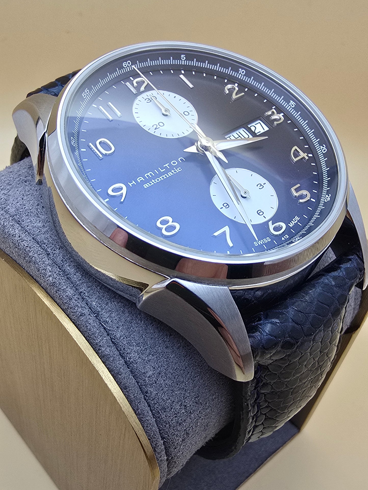 Hamilton Jazzmaster Maestro Auto Chrono Blue 41mm full set