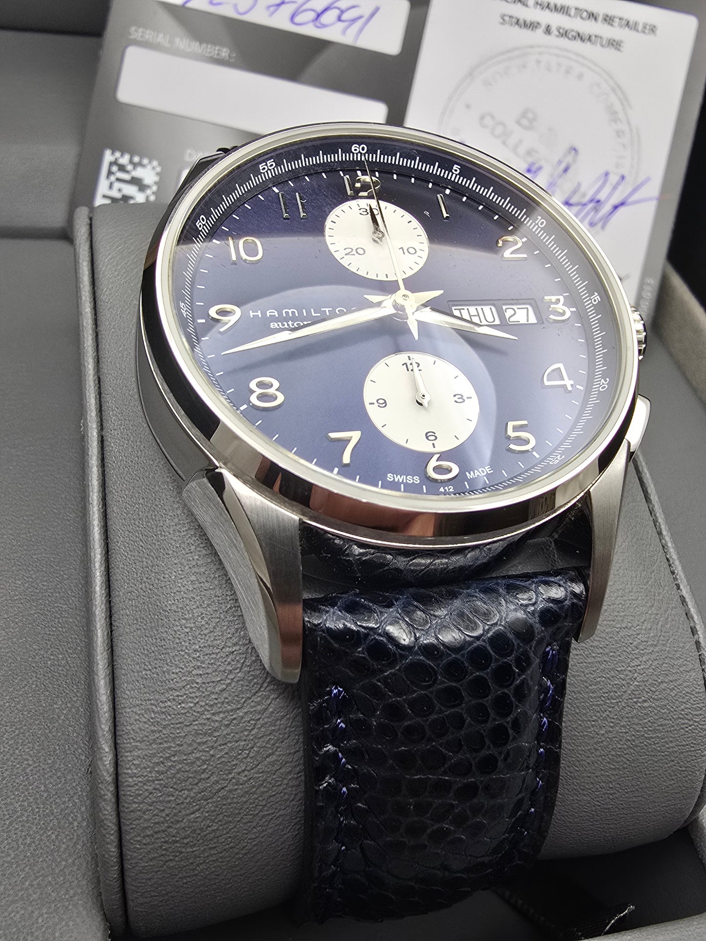 Hamilton Jazzmaster Maestro Auto Chrono Blue 41mm full set