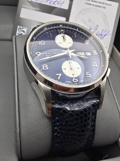 Hamilton Jazzmaster Maestro Auto Chrono Blue 41mm full set