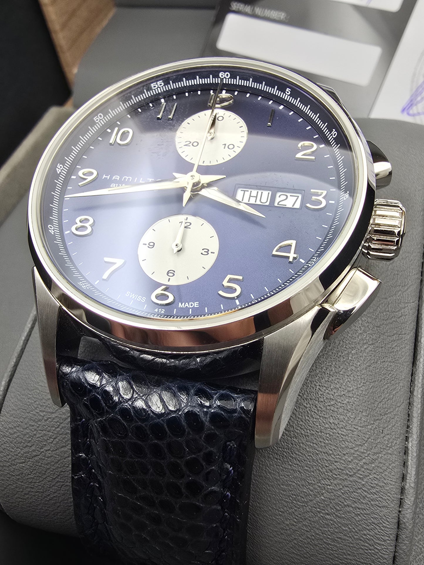 Hamilton Jazzmaster Maestro Auto Chrono Blue 41mm full set
