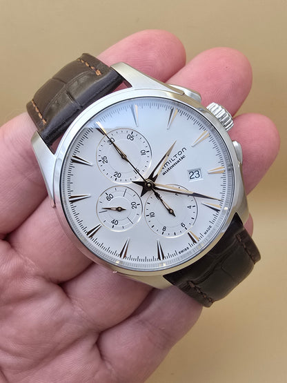 Hamilton Jazzmaster Auto Chrono  White 41mm full set