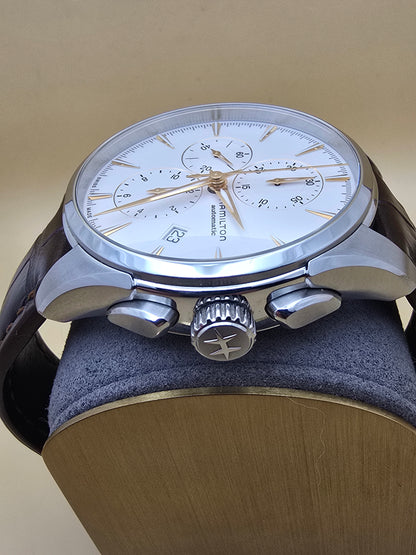 Hamilton Jazzmaster Auto Chrono  White 41mm full set