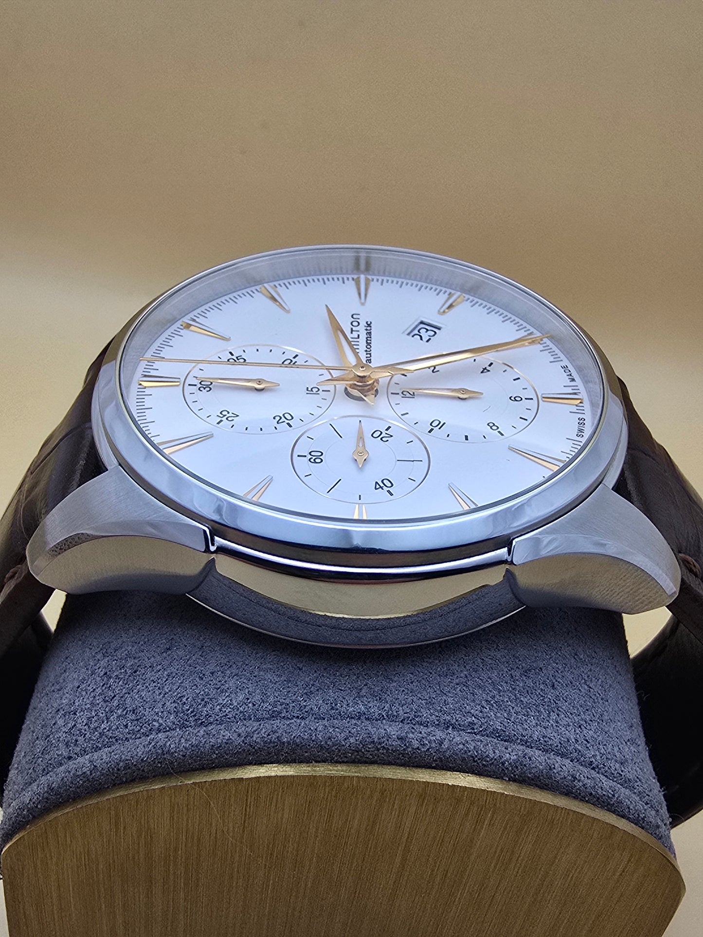 Hamilton Jazzmaster Auto Chrono  White 41mm full set