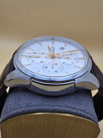 Hamilton Jazzmaster Auto Chrono  White 41mm full set