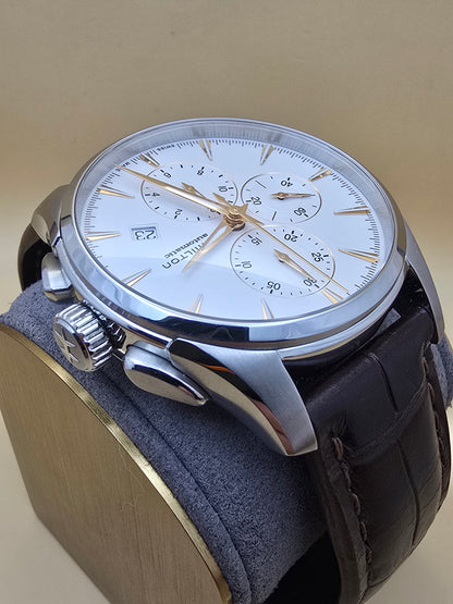 Hamilton Jazzmaster Auto Chrono  White 41mm full set