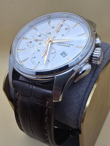 Hamilton Jazzmaster Auto Chrono  White 41mm full set
