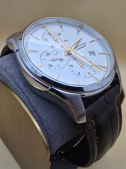 Hamilton Jazzmaster Auto Chrono  White 41mm full set
