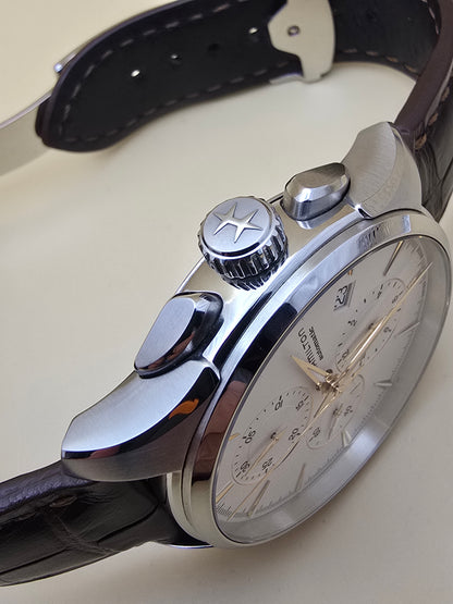 Hamilton Jazzmaster Auto Chrono  White 41mm full set