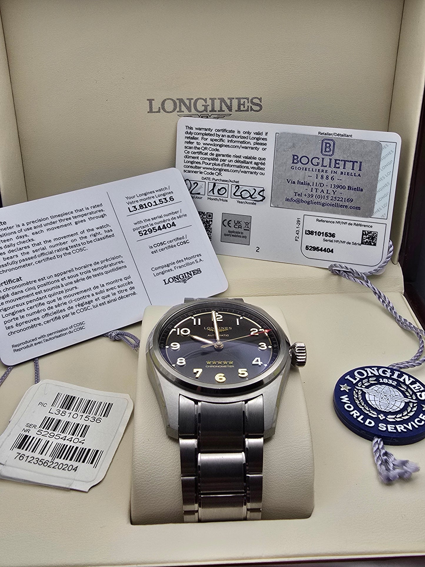Longines Spirit Titanium 40mm  full set 2025 + extra curele