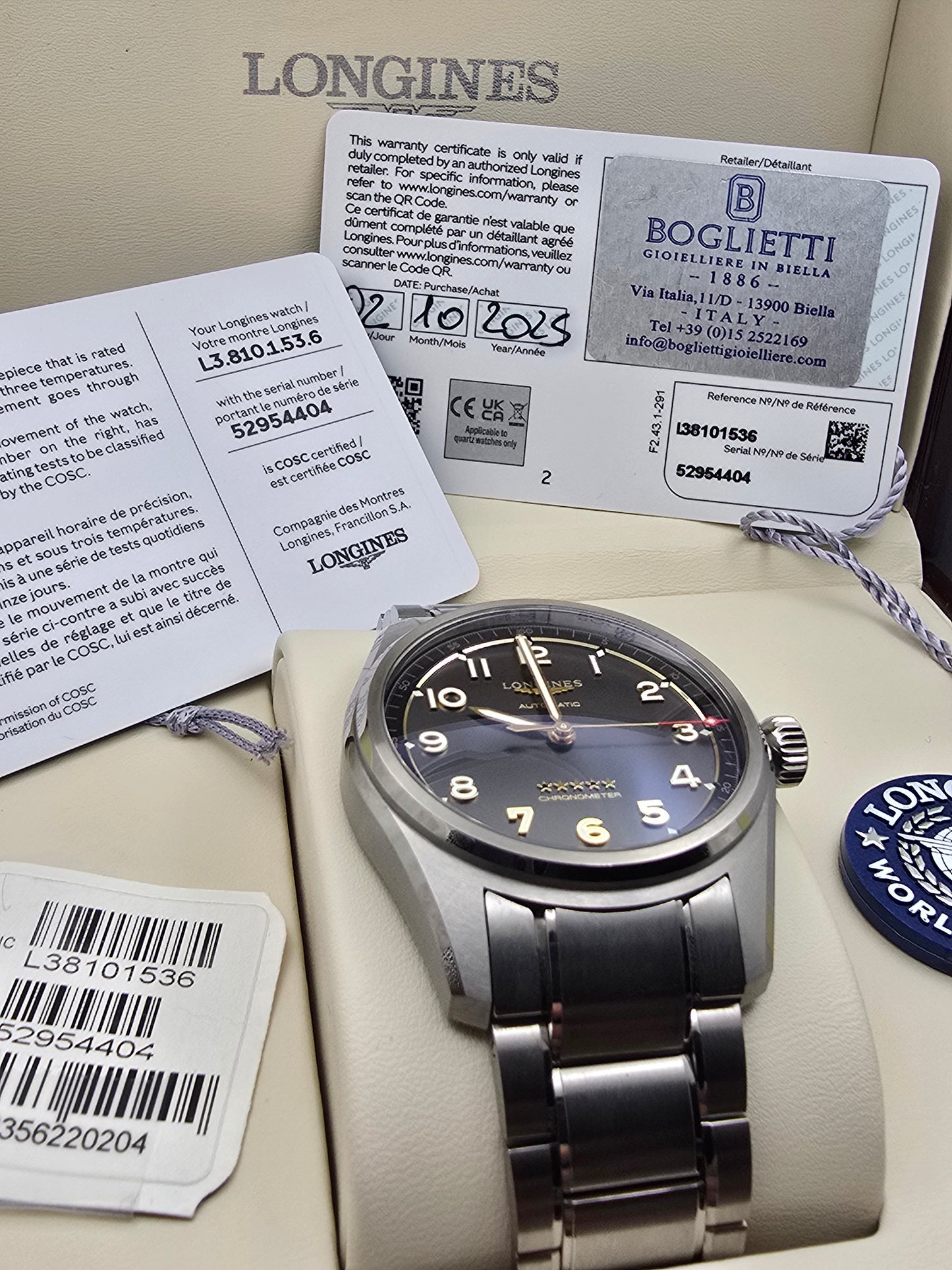 Longines Spirit Titanium 40mm  full set 2025 + extra curele