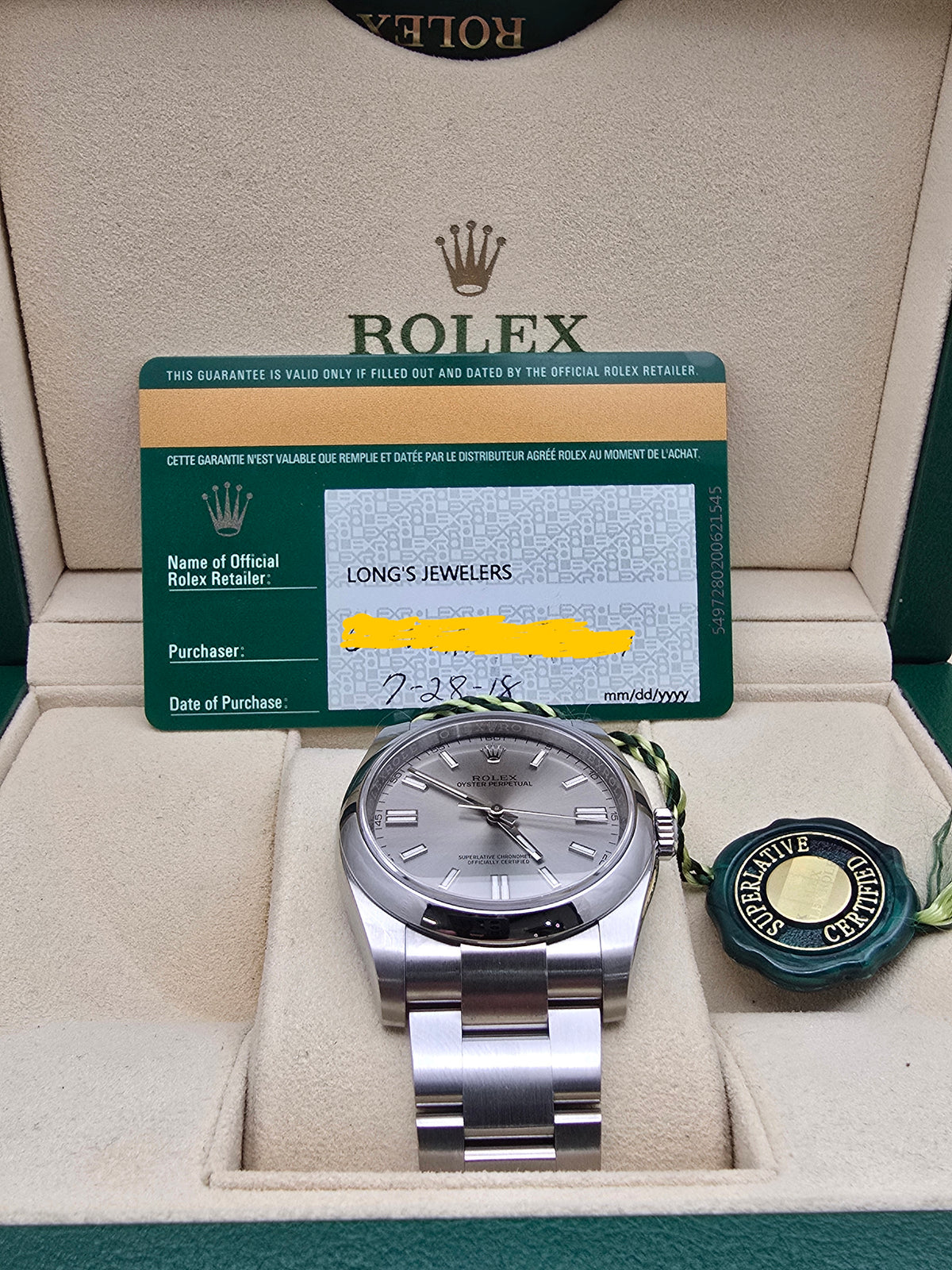 Rolex Oyster Perpetual 36mm full set 5850euro REZERVAT