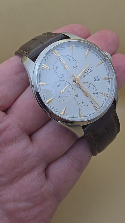 Hamilton Jazzmaster Auto Chrono  White 41mm full set