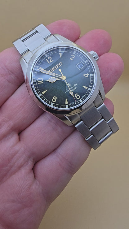 Seiko "Baby" Alpinist green 38mm full set