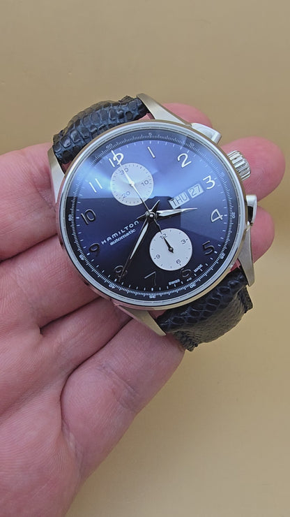 Hamilton Jazzmaster Maestro Auto Chrono Blue 41mm full set
