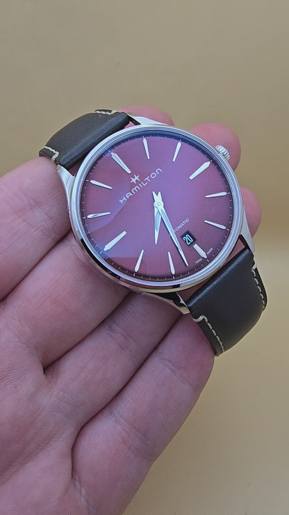 Hamilton Jazzmaster Thinline Burgundy 40mm full set ETA2892