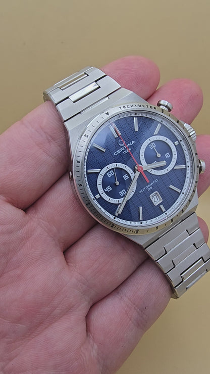 Certina DS-7 Chrono Blue full set 42mm 08.2026
