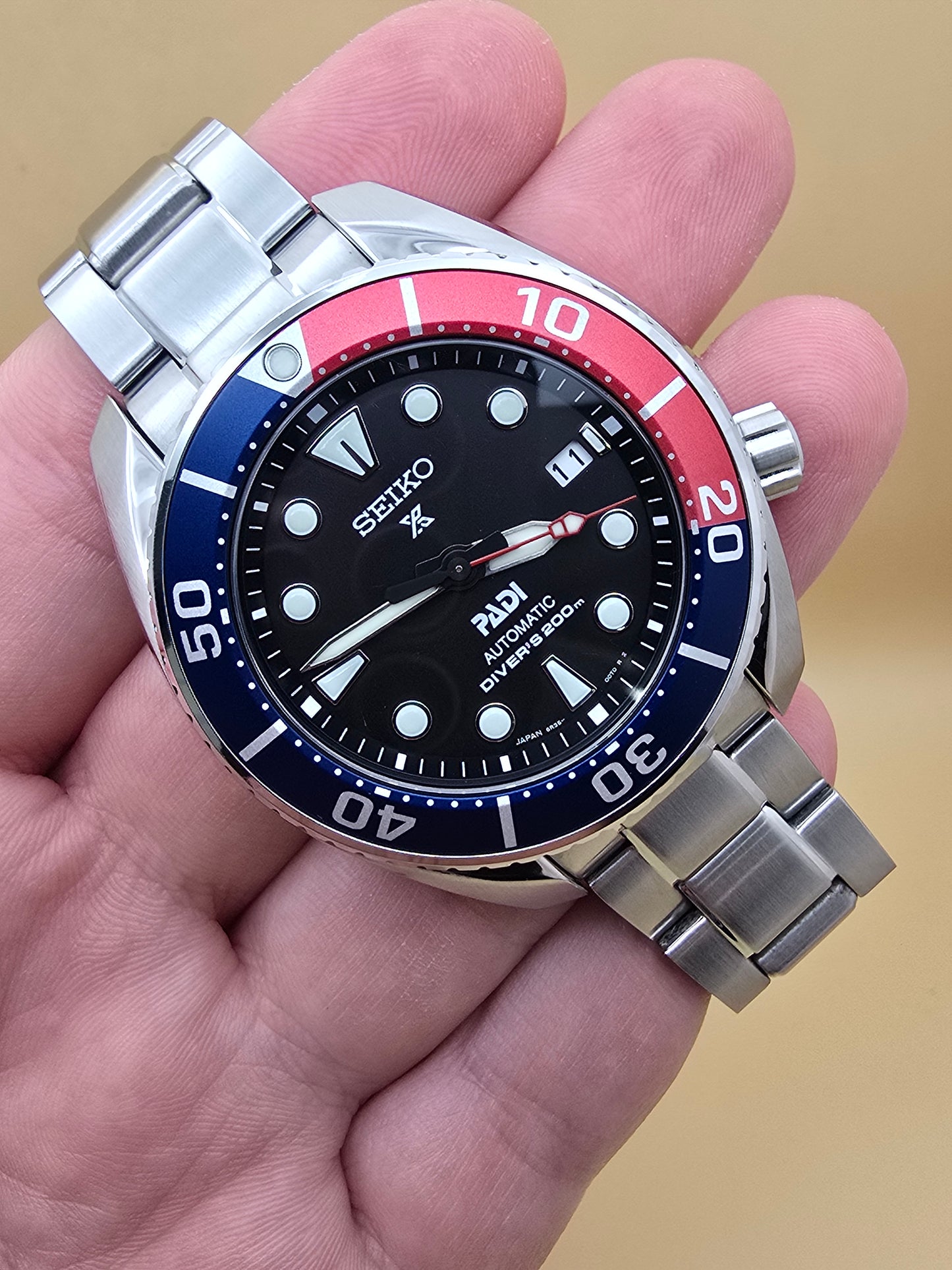 Seiko Sumo Pepsi 6R35 45mm full set 2024