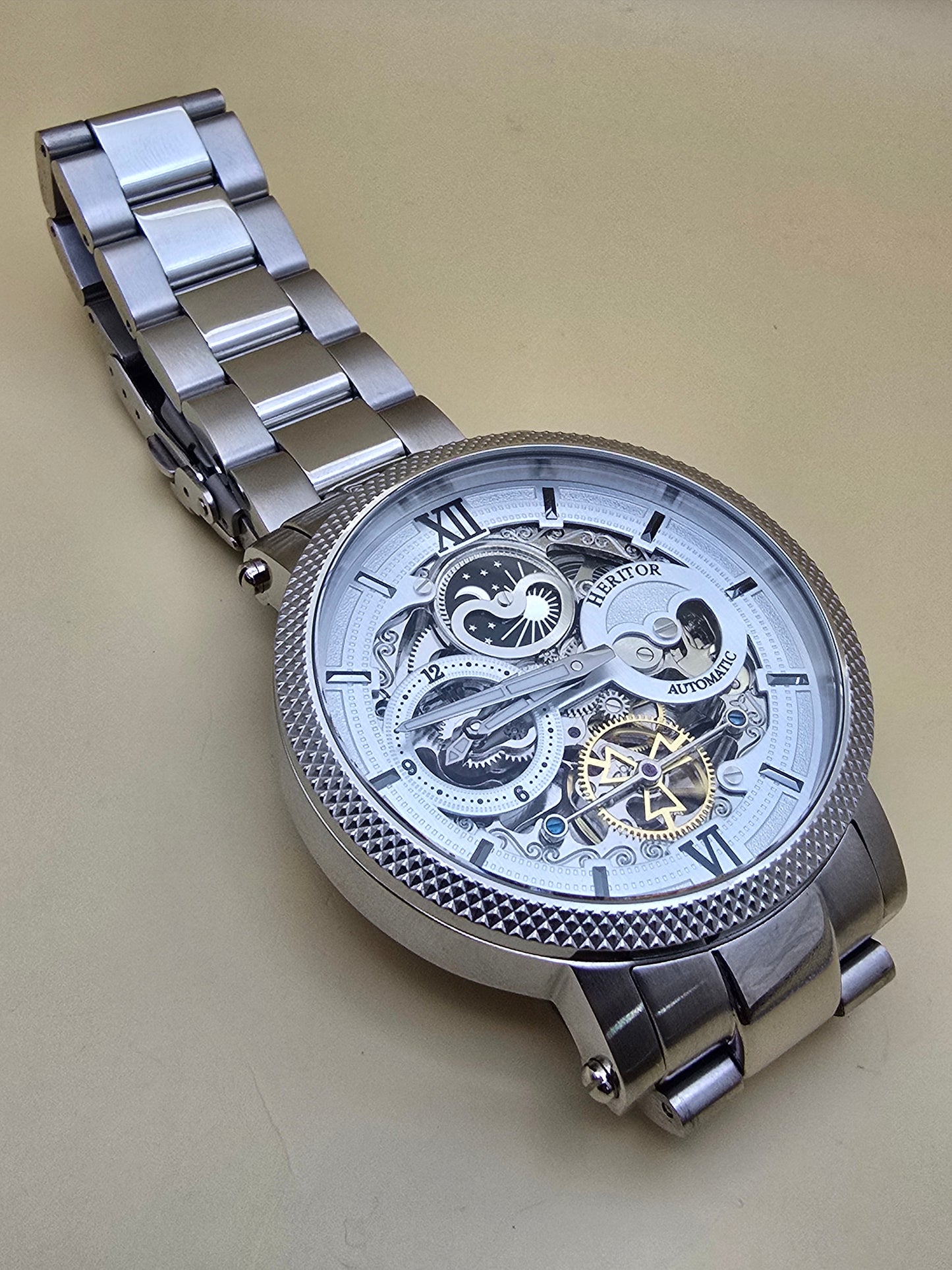 Heritor Aries Skeleton Automatic 46mm nou