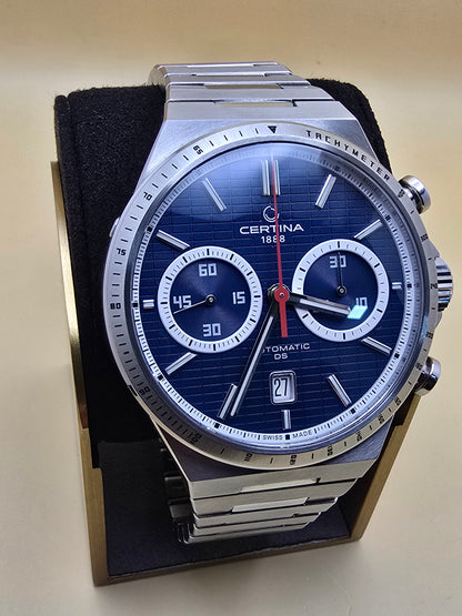 Certina DS-7 Chrono Blue full set 42mm 08.2026