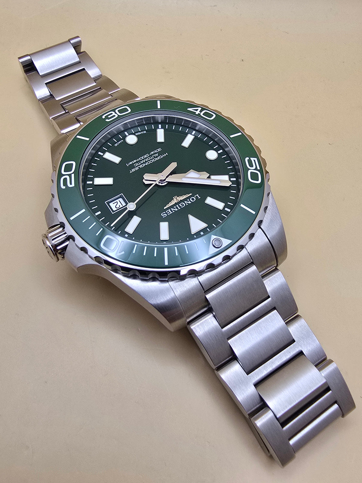 Longines New Hydroconquest Green Ceramic 42mm full set 31.07.2026