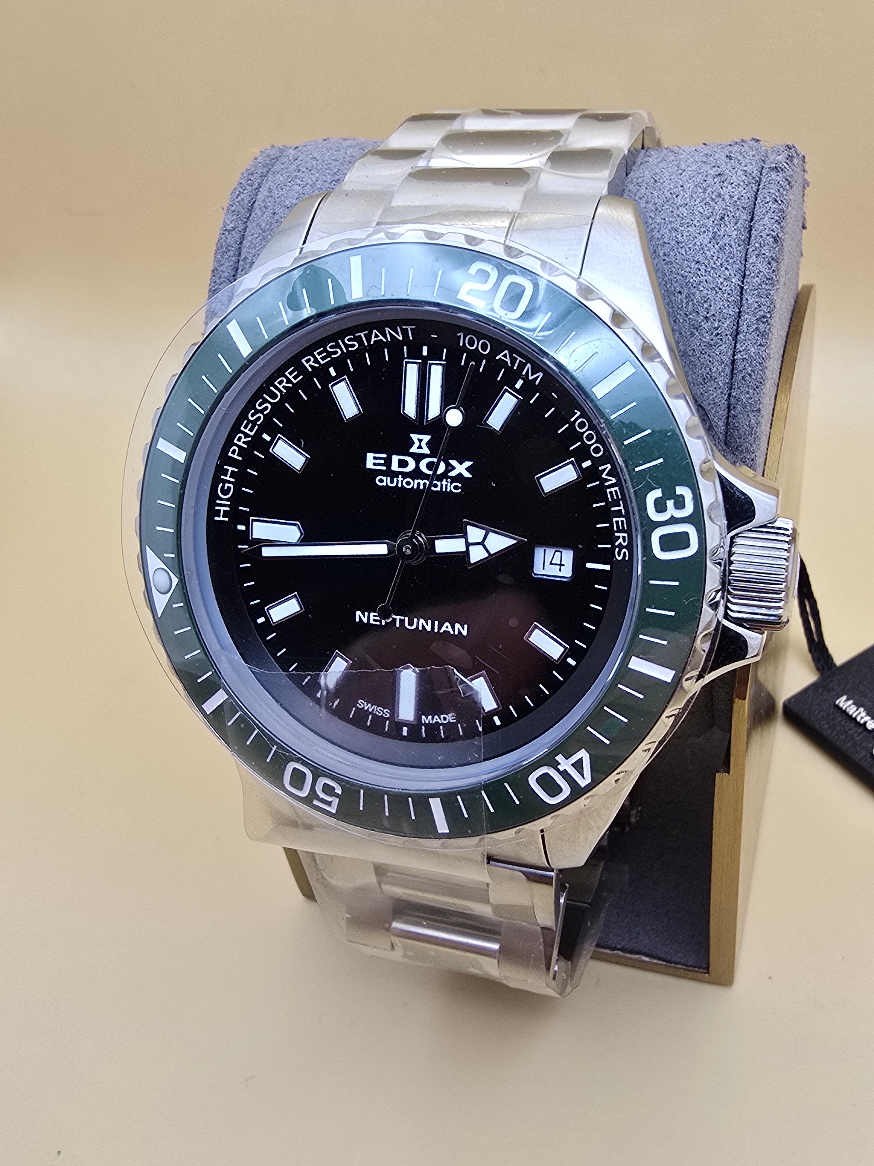 Edox Neptunian Green Ceramic 44mm full set nou – Jimmy's Time Pieces