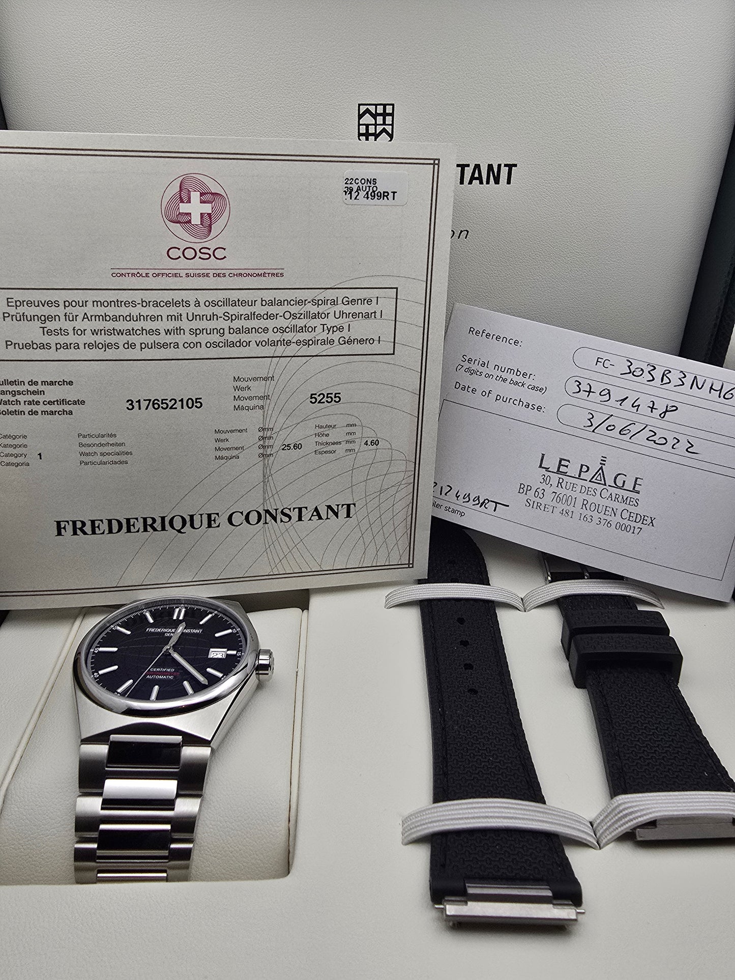 Frederique Constant HighLife Chronometer 39mm full set + extra curea rubber REZERVAT