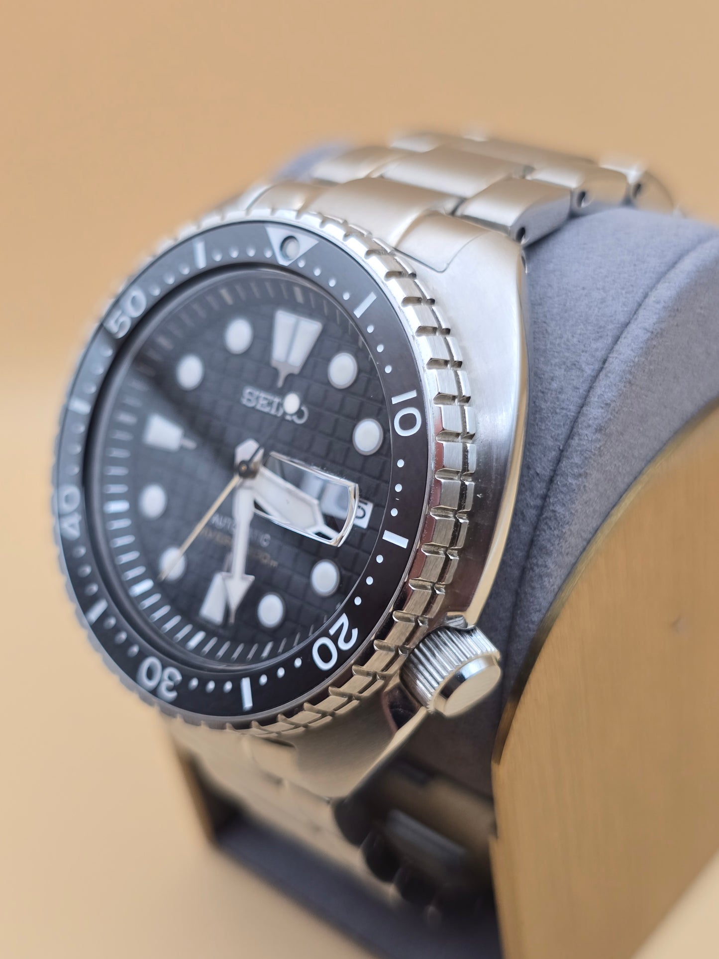 Seiko King Turtle Black Waffle