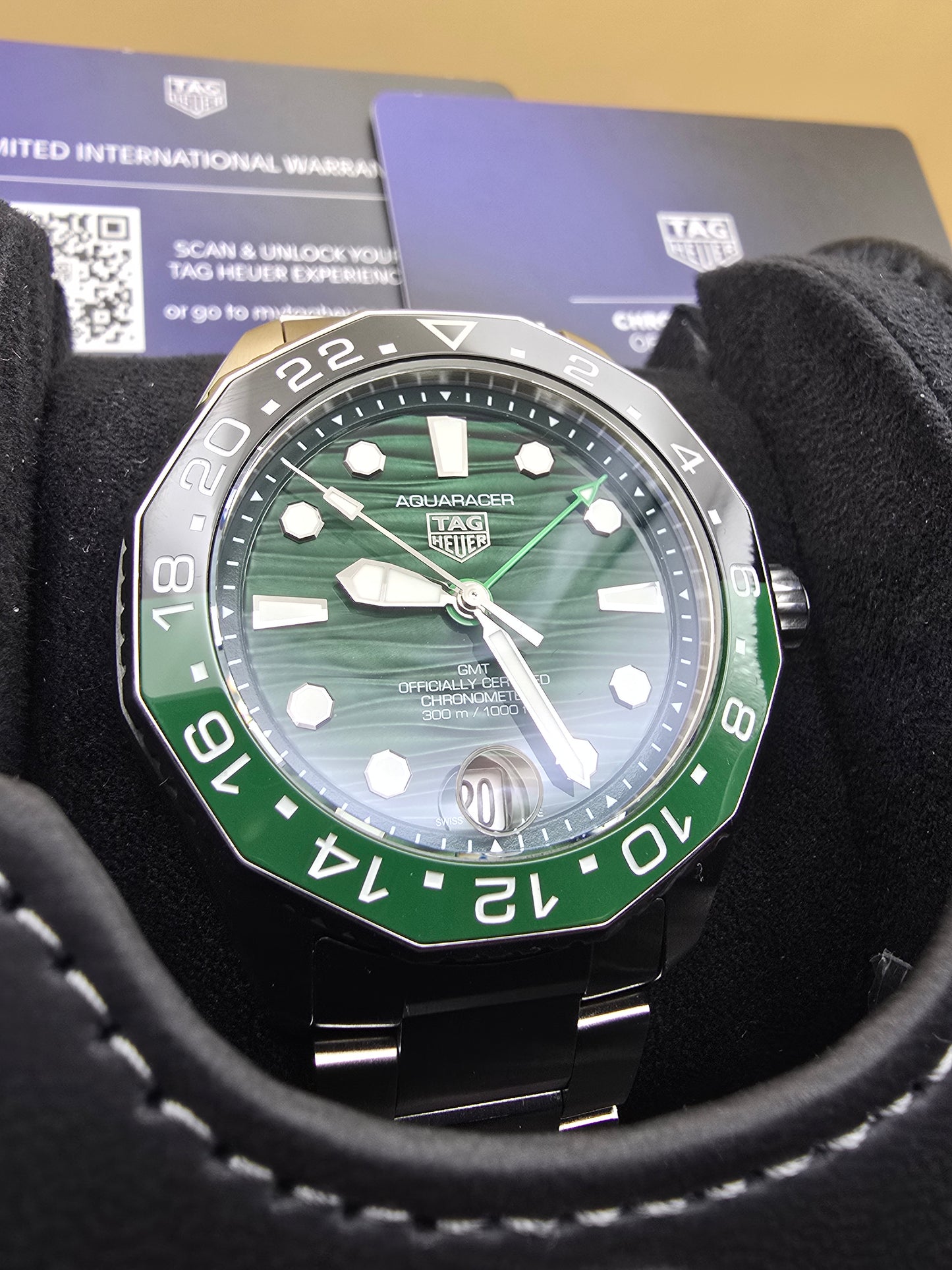 TAG Heuer Aquaracer Green GMT 08.2025 42mm full set