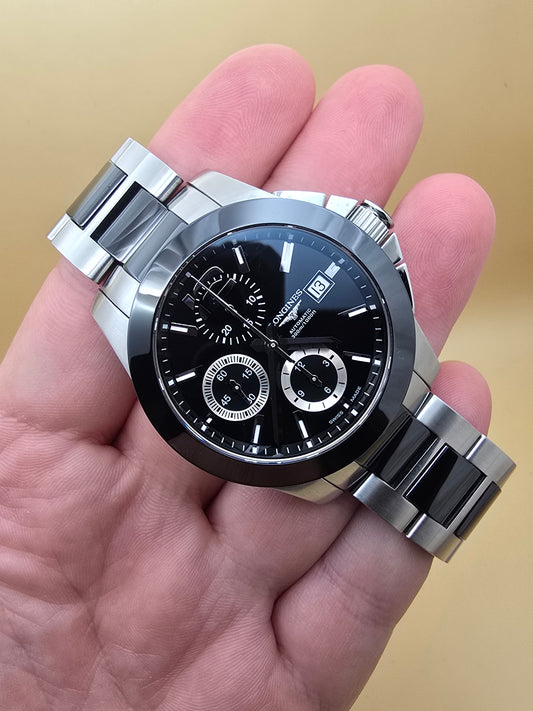 Longines Conquest Ceramic Cronograph 41mm full set