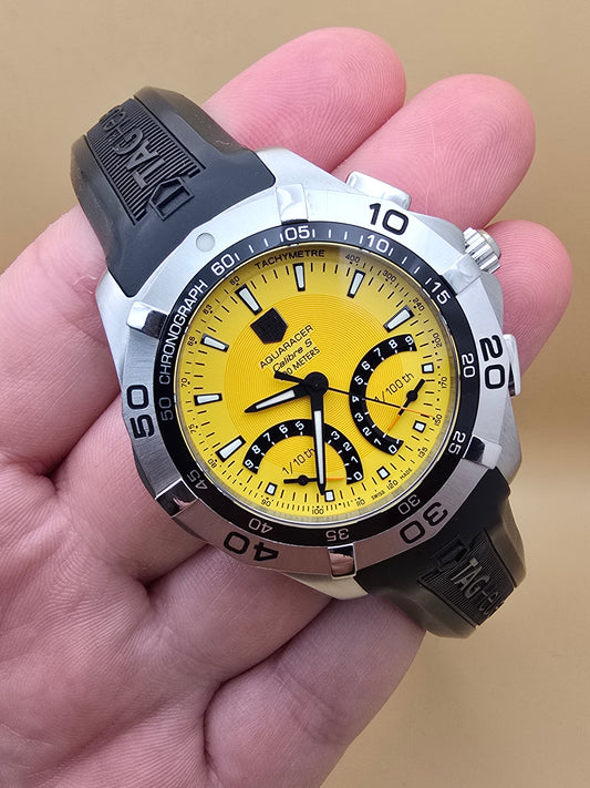 TAG Heuer Aquaracer Yellow Caliber S 43mm full set