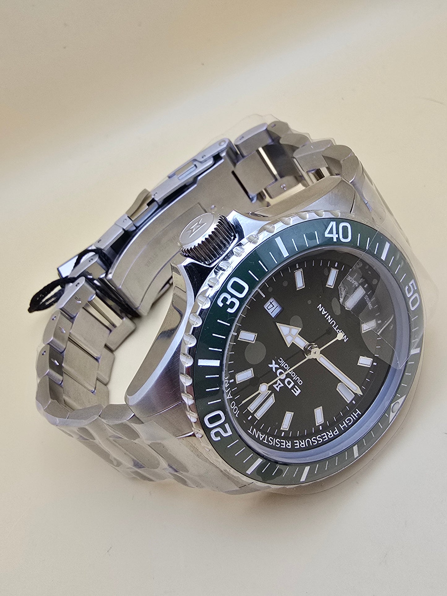 Edox Neptunian Green Ceramic 44mm full set nou