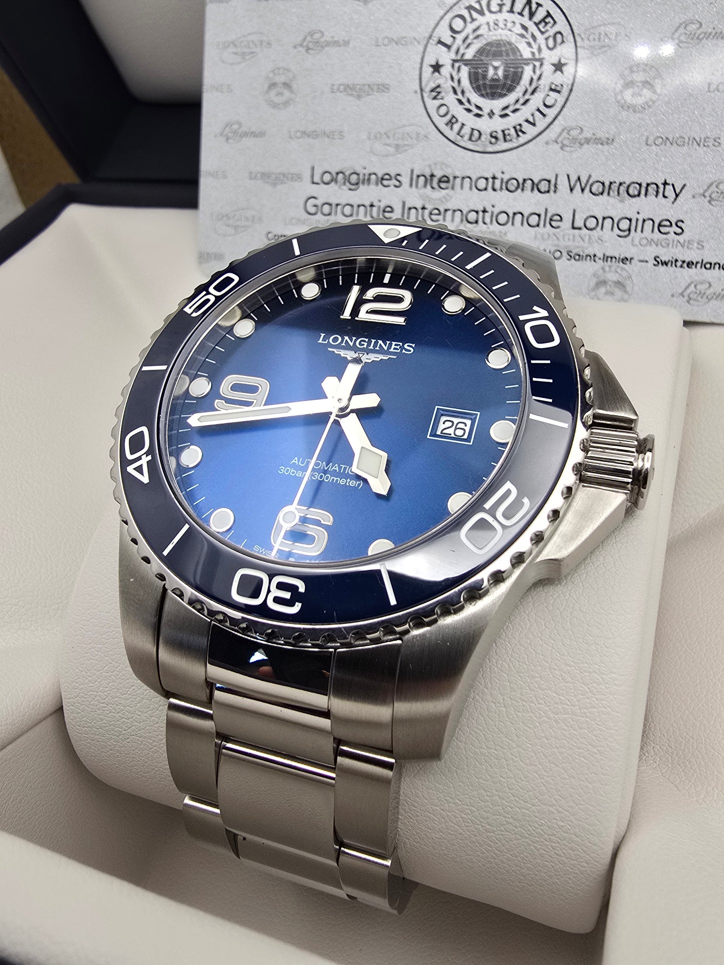 Longines Hydroconquest Ceramic Blue 43mm full set(cutie model nou)