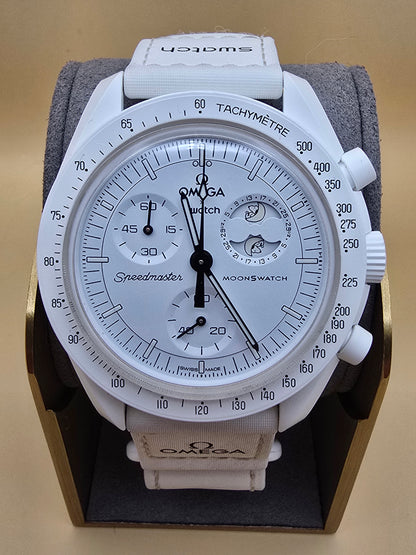 Omega x Swatch Snoopy Mission to the Moonphase white full set