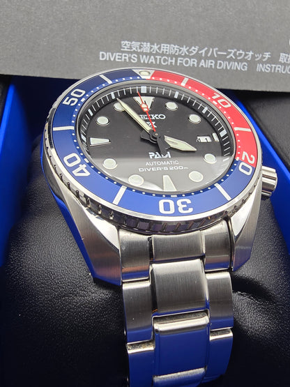 Seiko Sumo Pepsi 6R35 45mm full set 2024