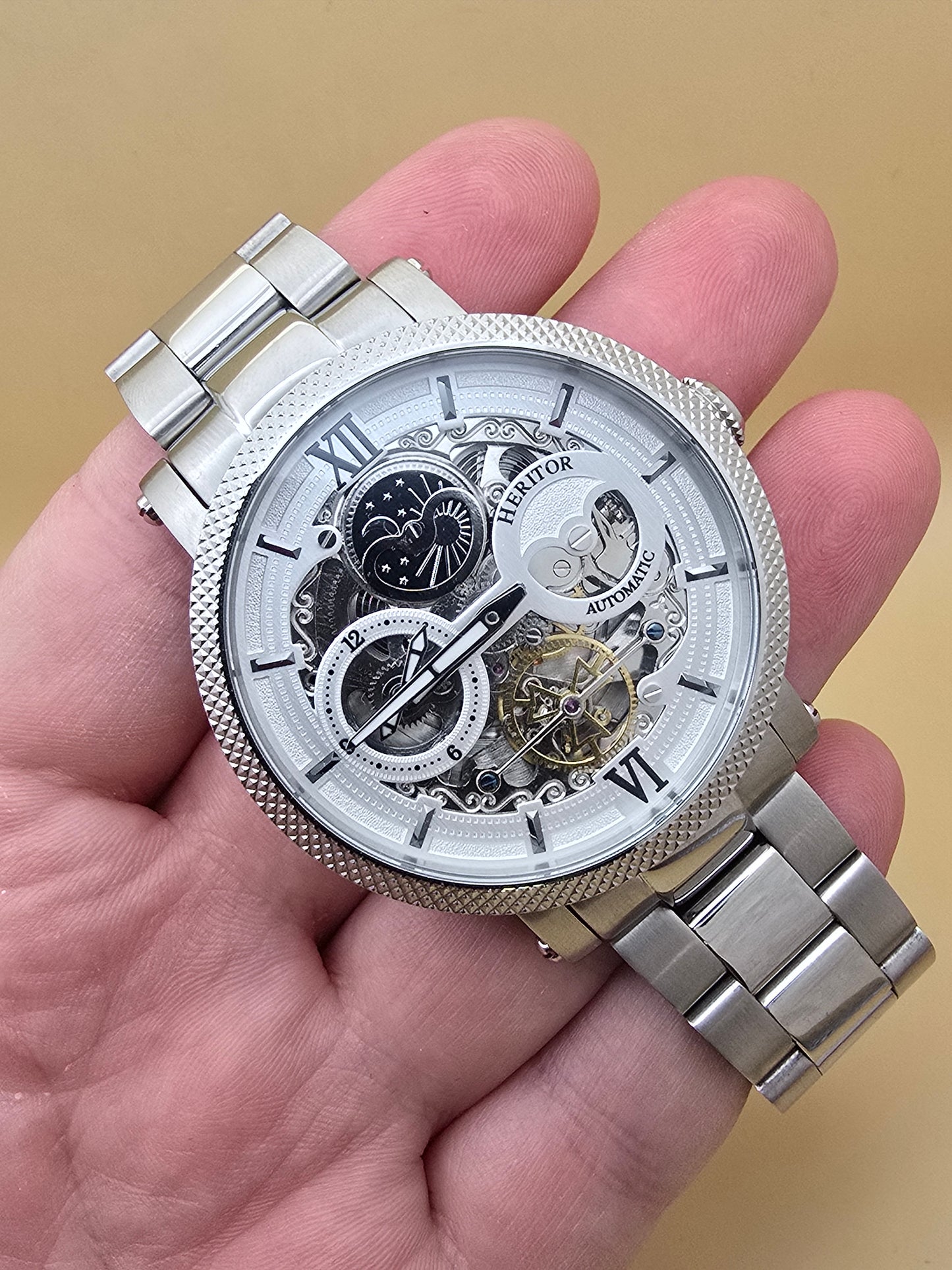 Heritor Aries Skeleton Automatic 46mm nou