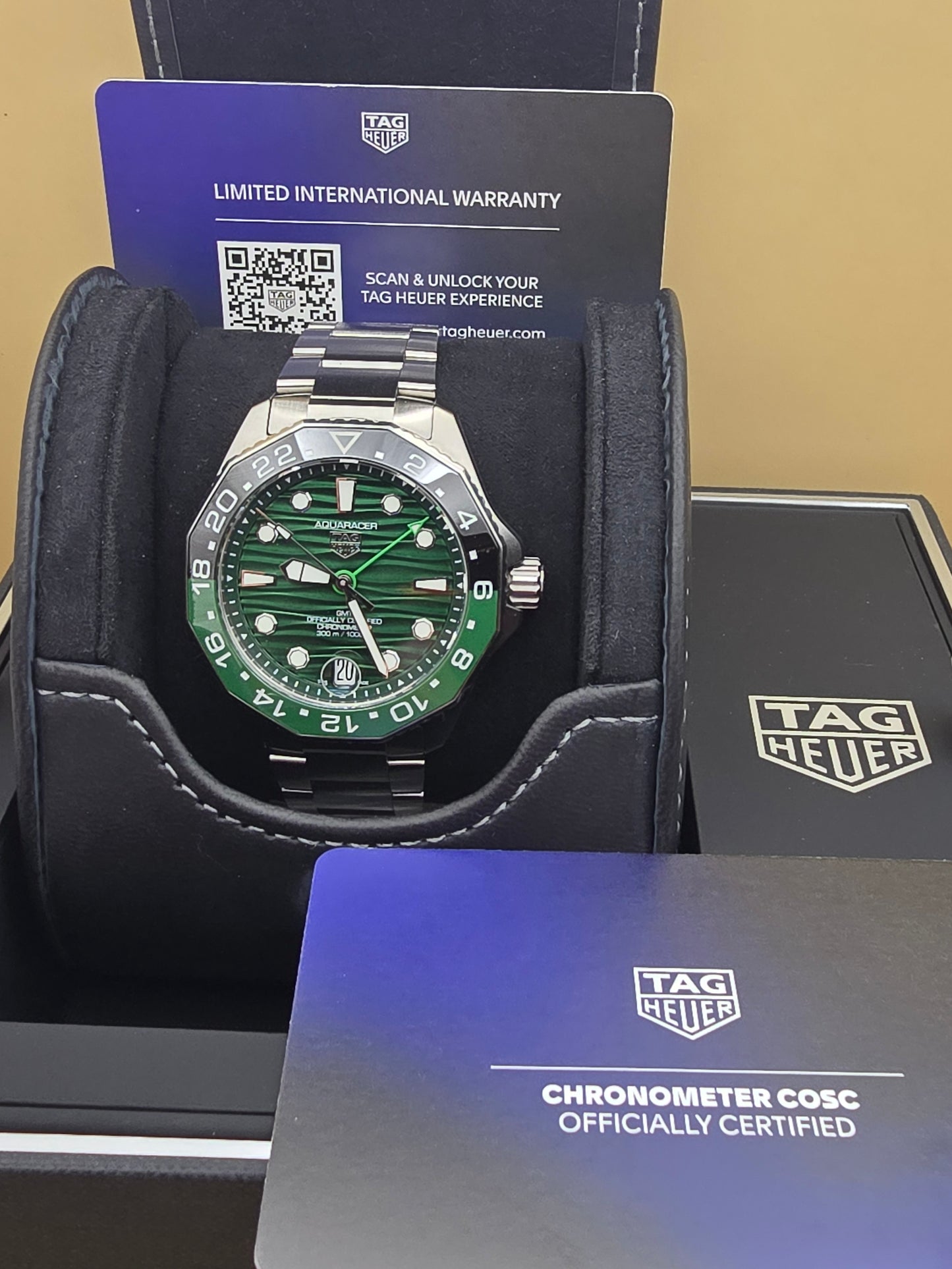 TAG Heuer Aquaracer Green GMT 08.2025 42mm full set