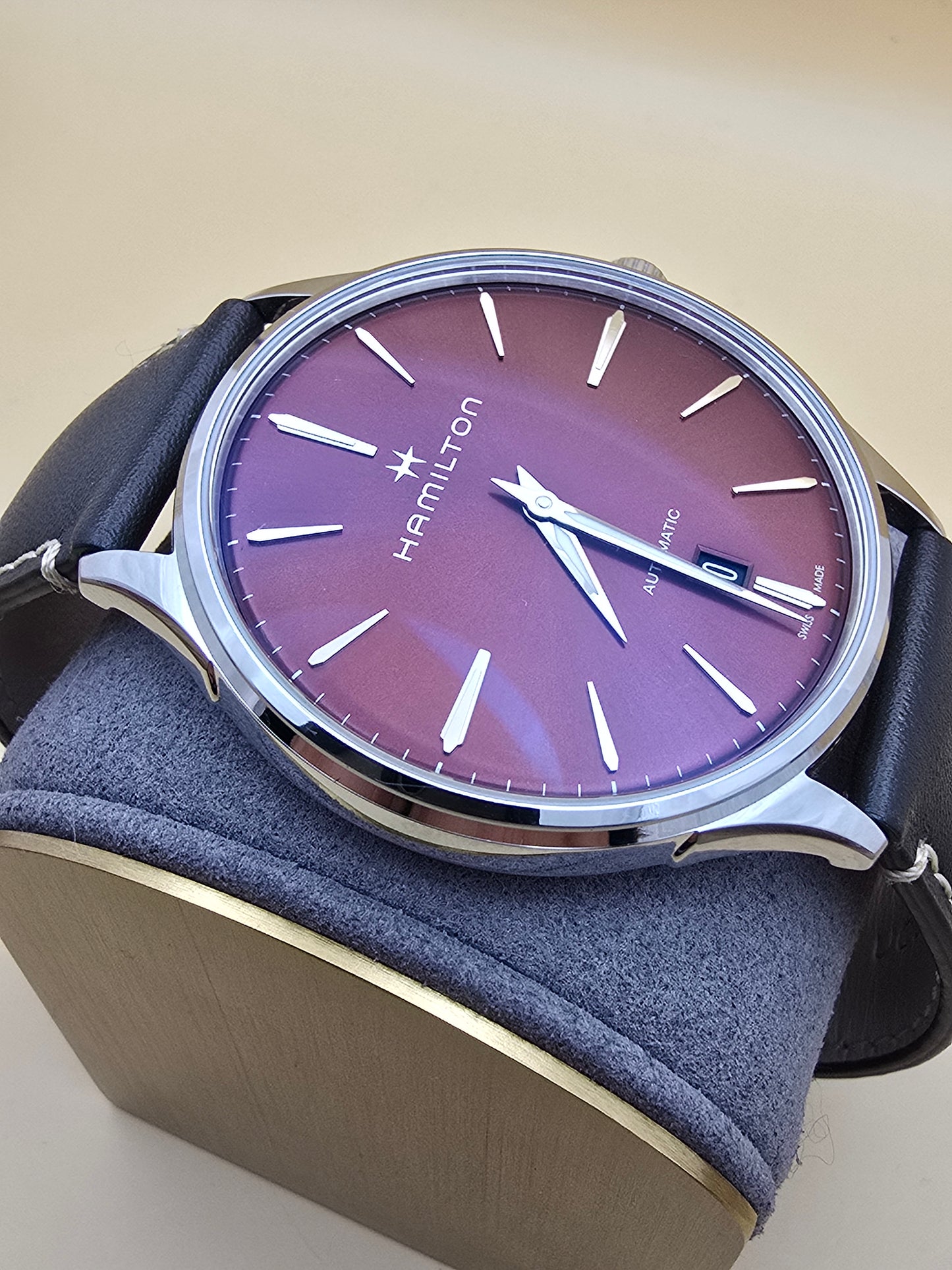 Hamilton Jazzmaster Thinline Burgundy 40mm full set ETA2892