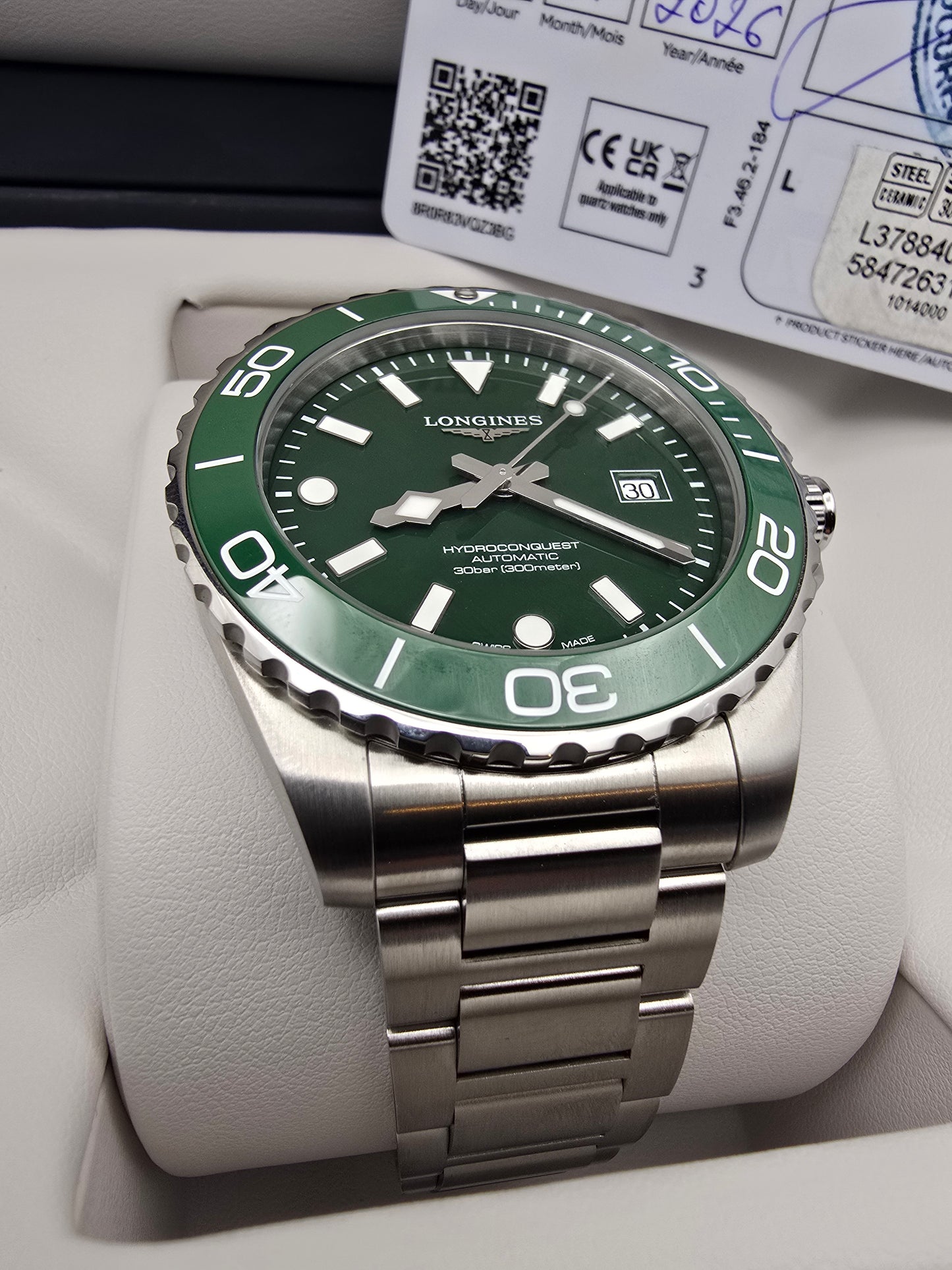 Longines Hydroconquest New Green Ceramic 42mm full set nou 31.07.2026