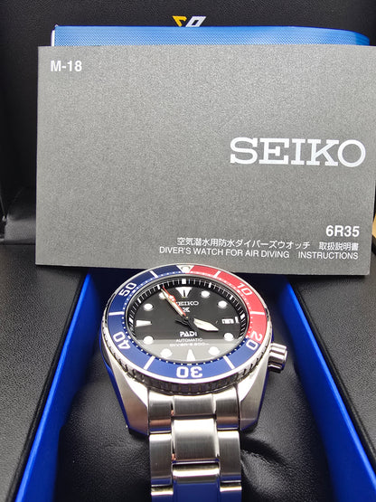 Seiko Sumo Pepsi 6R35 45mm full set 2024