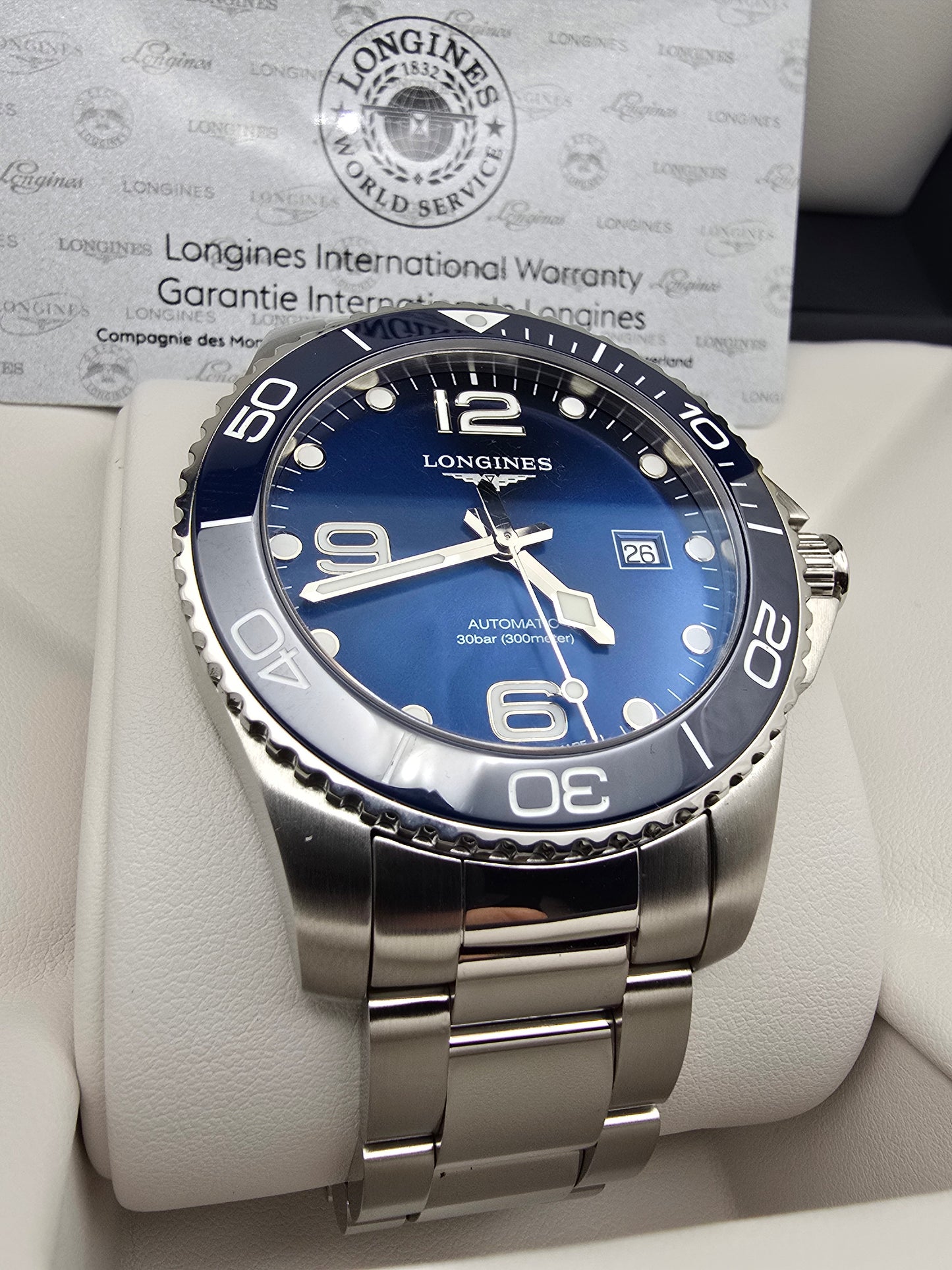 Longines Hydroconquest Ceramic Blue 43mm full set(cutie model nou)