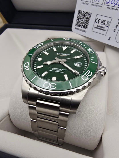 Longines Hydroconquest New Green Ceramic 42mm full set nou 31.07.2026