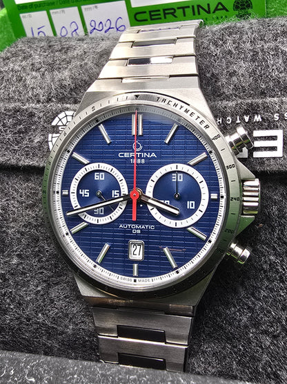 Certina DS-7 Chrono Blue full set 42mm 08.2026