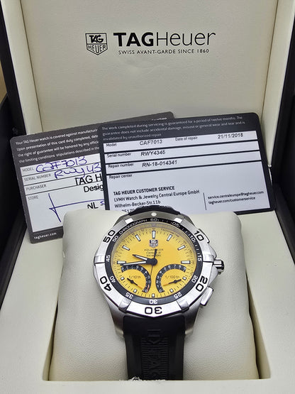 TAG Heuer Aquaracer Yellow Caliber S 43mm full set