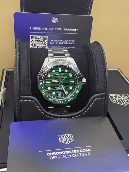 TAG Heuer Aquaracer Green GMT Ceramic 42mm full set 2025